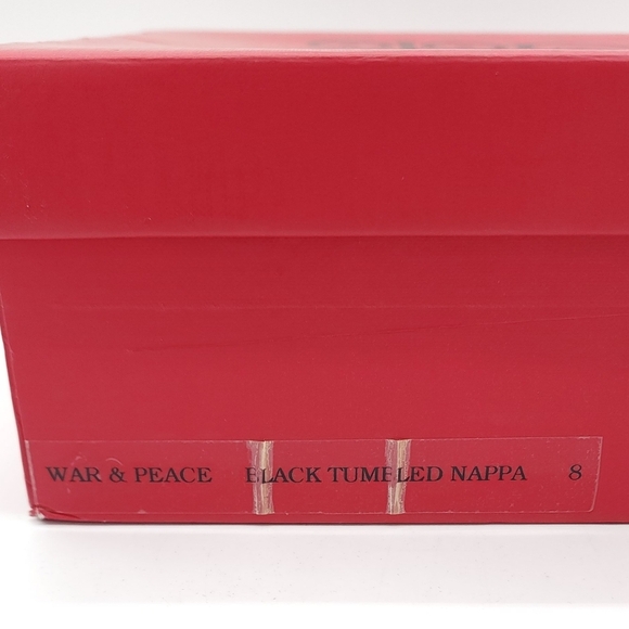 Golo War & Peace Black Napa Leather Lace-up Zip Combat Boots Size 8 - Picture 2 of 11